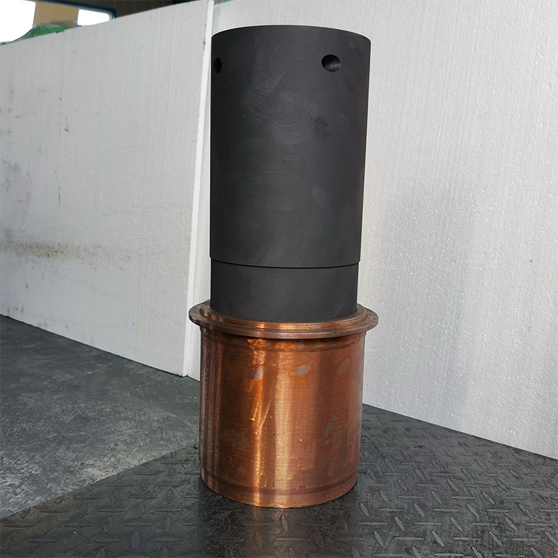 Horizontal continuous copper casting graphite mold